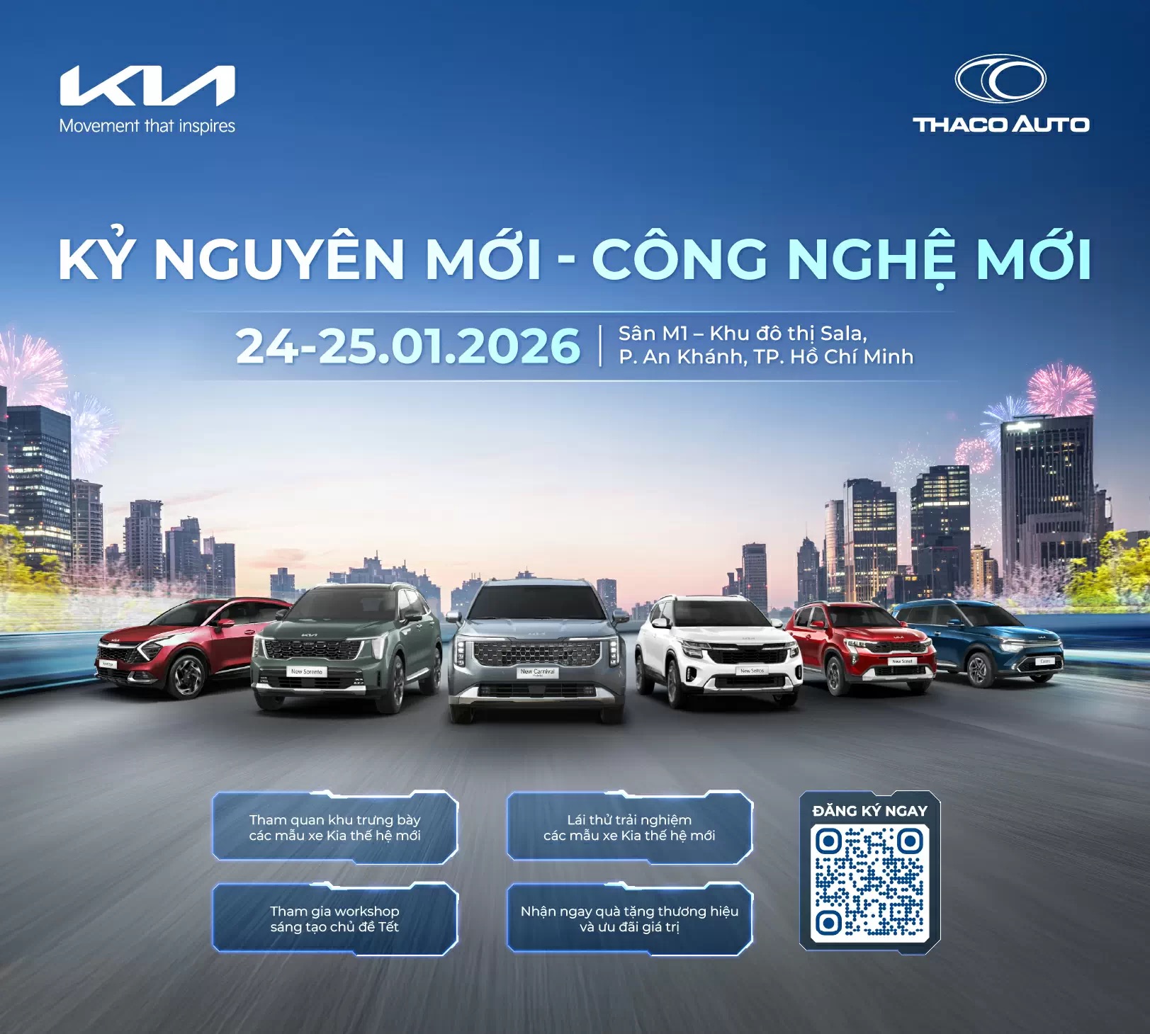Kia khởi động năm mới với sự kiện “Kỷ nguyên mới - công nghệ mới” tại TP. HCM
