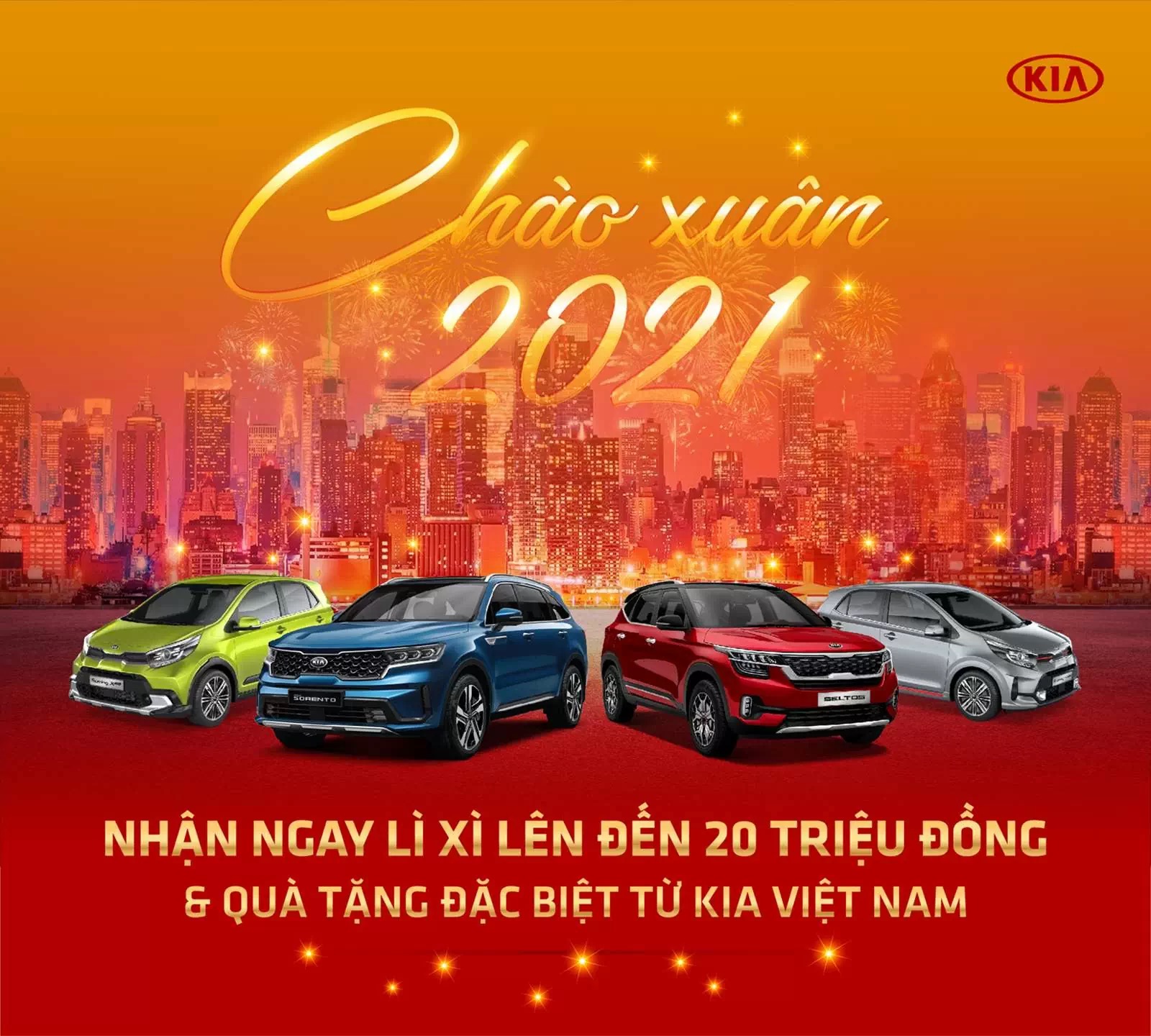 Chào Xuân 2021 Kia Việt Nam Tặng Lì Xì Lên Đến 20 Triệu Đồng Khi Mua Xe Tháng 1