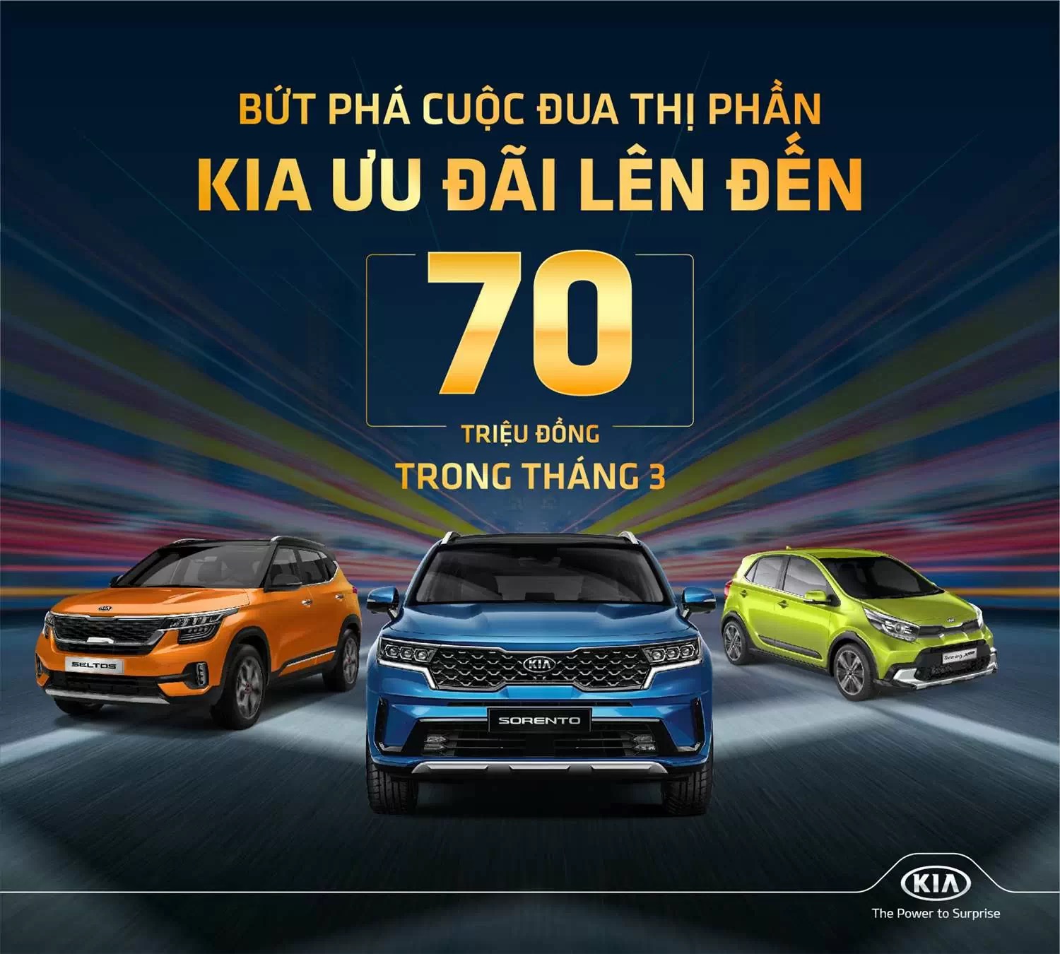 BỨT PHÁ CUỘC ĐUA THỊ PHẦN, KIA ƯU ĐÃI LÊN ĐẾN 70 TRIỆU TRONG THÁNG 3